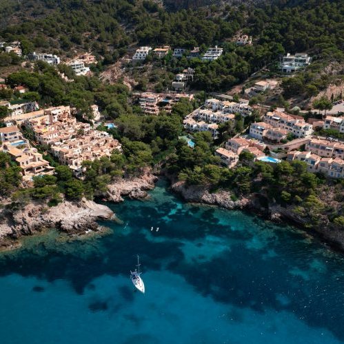 Felsenklippen in Canyamel auf, Mallorca