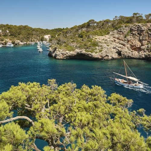 Die Mittelmeerküste von Mallorca bei Ses Salines