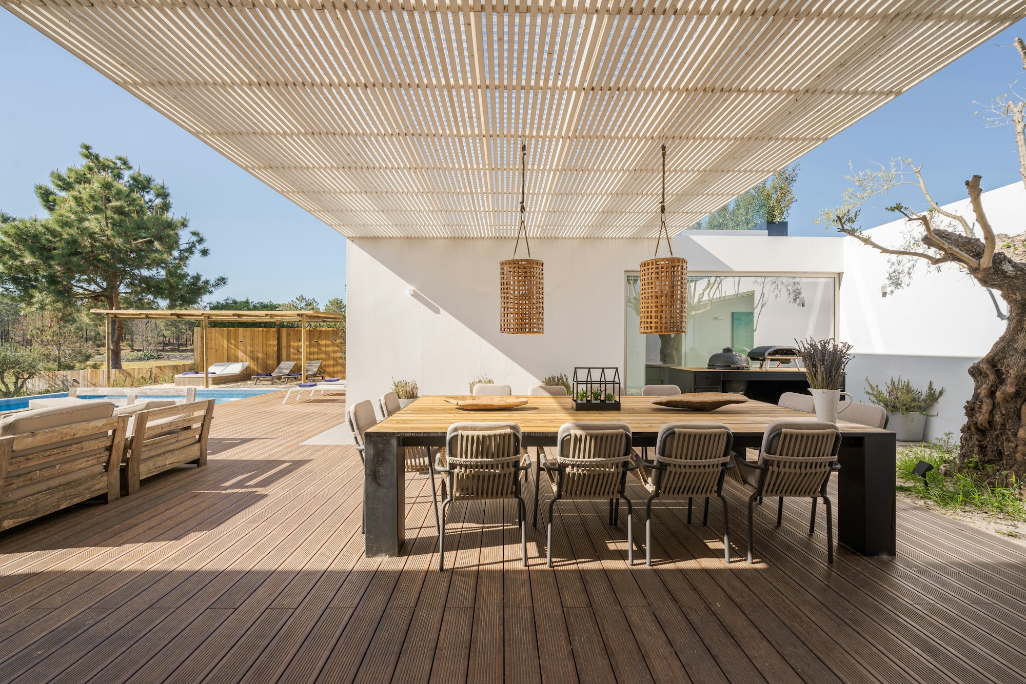 Moderne Immobilie Cala Millor mit Pool und Terrasse mit Inneneinrichtung auf Mallorca