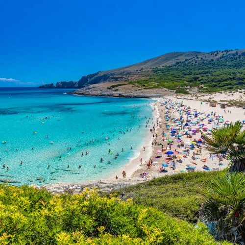 Schöner Sandstrand von Cala Mesquida Mallorca