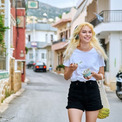 Straße in Marratxí auf Mallorca im Sommer